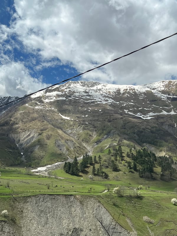 Mountain landscape documented in Zemo Mleta, Georgia
