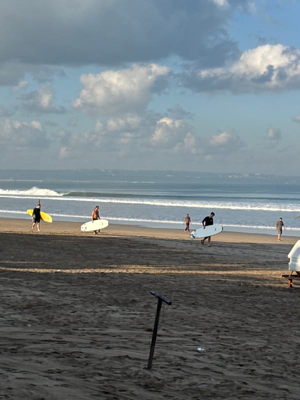 Daily life scenes documented across Kuta beaches and streets
