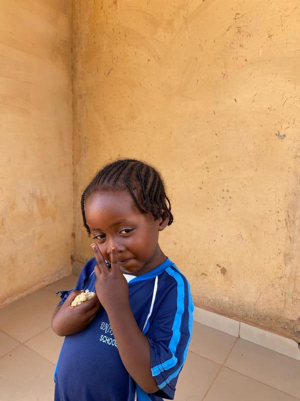 Nigerian school children share casual moments at Unity Private School