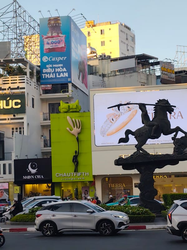 Street scene shows urban activity in Thủ Đức, Vietnam