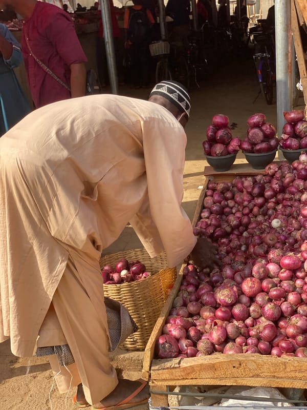 Morning market activity in Kafanchan B, Nigeria