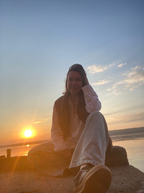 Woman photographed at sunset locations in Chaikovsky, Russia