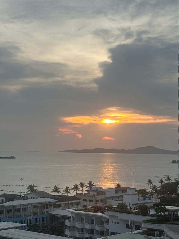 Overcast skies and coastal views documented in Pattaya