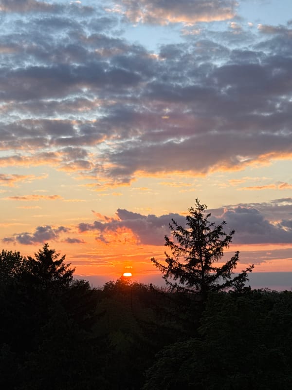 Colorful sunset observed over Pleven, Bulgaria