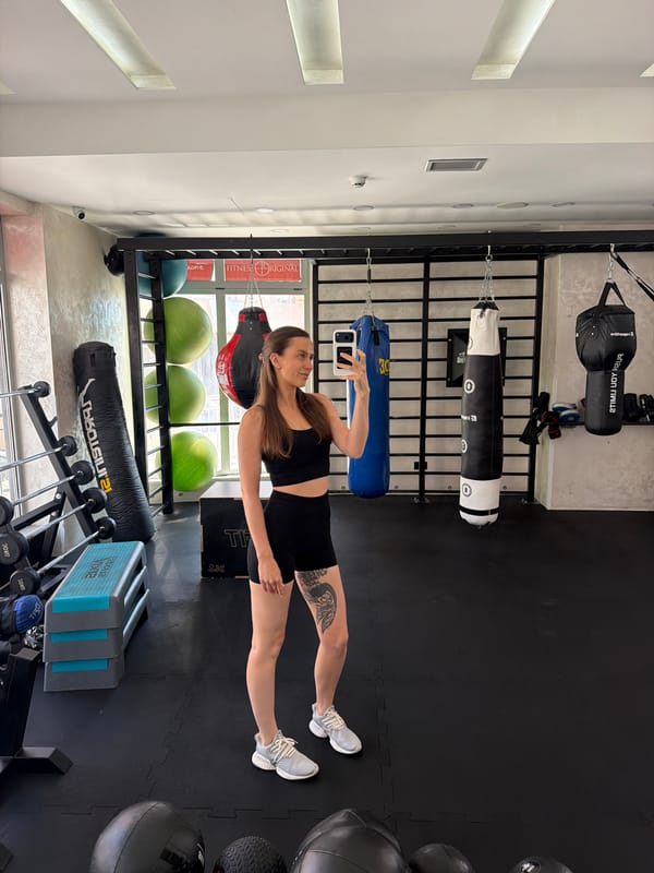Woman documents morning routine across Budva, Montenegro locations