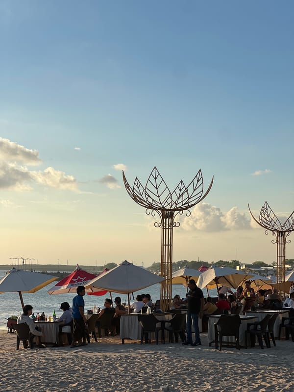 Regular beach day activities captured at Kuta, Indonesia