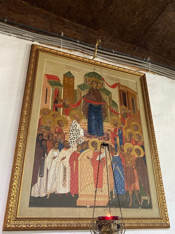 Religious art, lakeside scenery, and a Russian cranberry candy