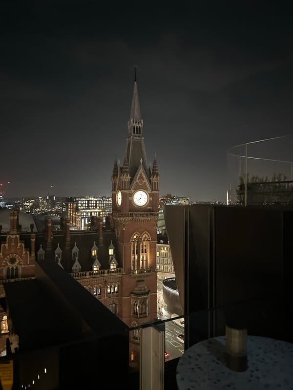 Evening dining and historic tower documented in central London