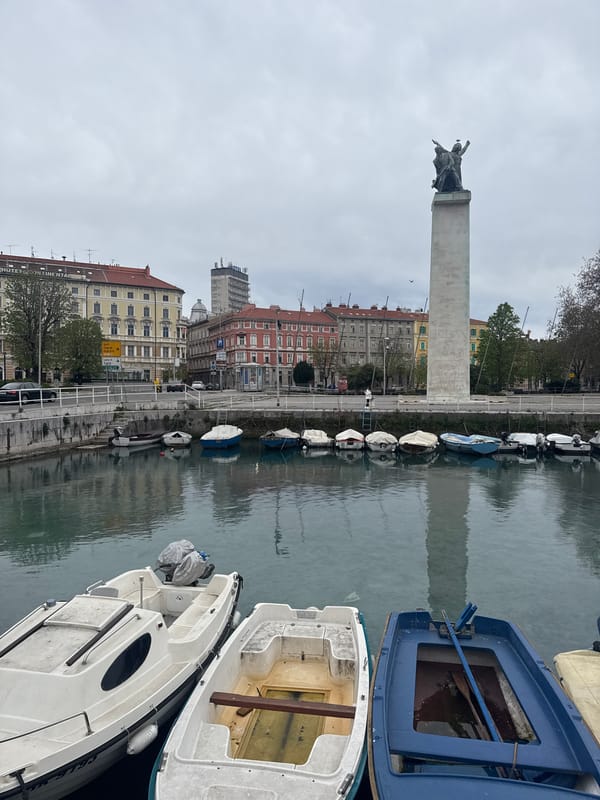 Everyday harbor and street scenes captured across Rijeka, Croatia