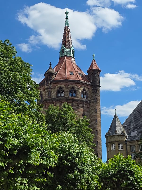Historic tower in Worms shot from multiple angles