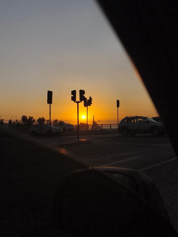 Evening scenes captured in Arica, Chile including sunset and shopping