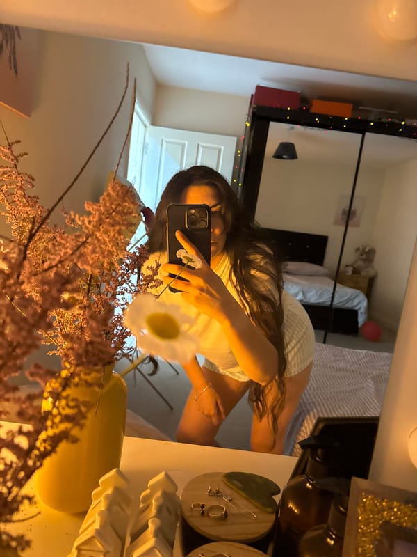 Woman takes bedroom selfies in Great Yarmouth late evening
