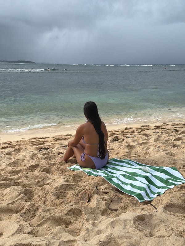 Morning beach activities observed in General Luna, Philippines