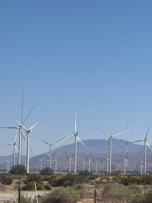 Wind farm documented near Palm Springs, California