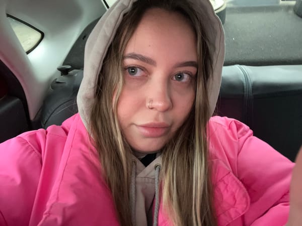 Woman documents afternoon selfie session in rural Russia