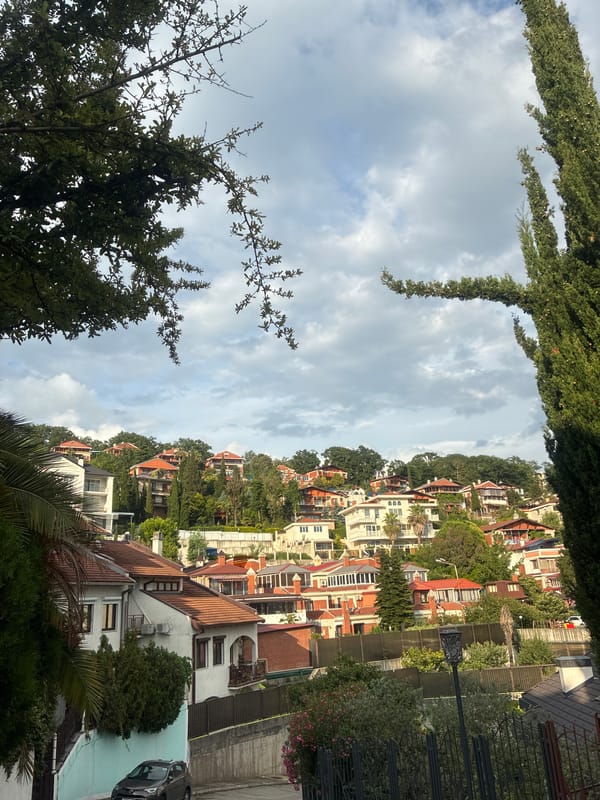 Afternoon wander through Sochi's hilly residential streets