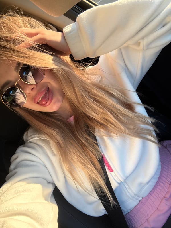 Sunset selfies and open road shots from an evening drive