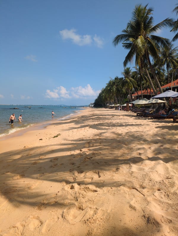 Sunny beach day documented at Phú Quốc, Vietnam