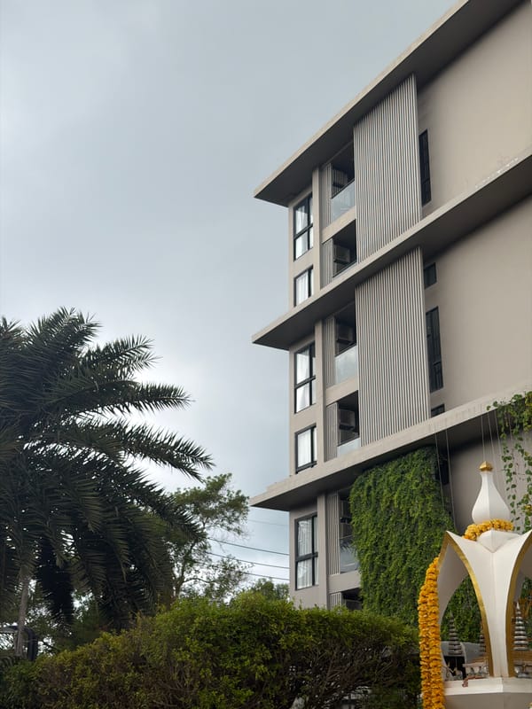 Modern and traditional architecture coexist in Choeng Thale