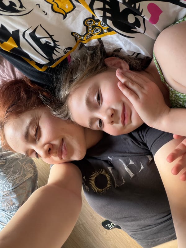Mother and child share quiet moments in Strasbourg home