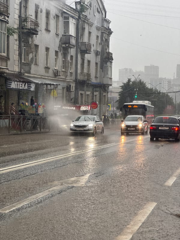 Perm floods during heavy summer downpour, traffic backs up citywide
