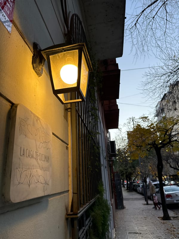 Evening street scenes documented across Buenos Aires neighborhood