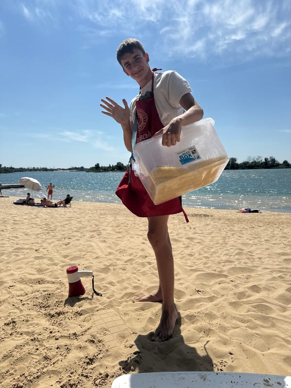 Lazy summer day on a Ukrainian beach