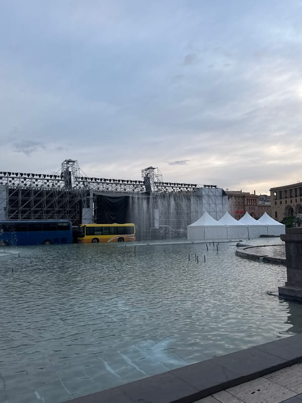 Daily life moments documented around Yerevan's Republic Square