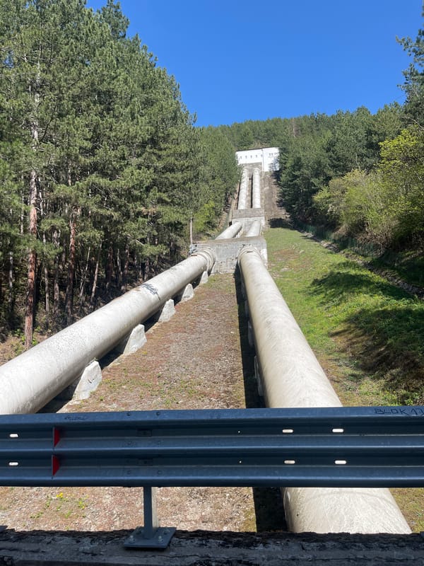 Industrial water pipelines documented in Bulgarian forest near Kokalyane