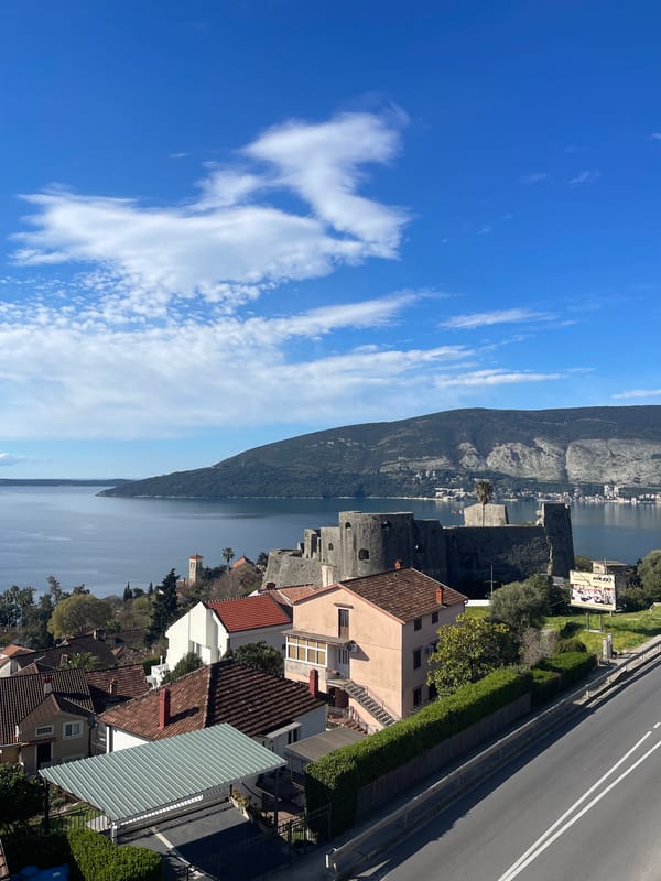 Morning scenic views captured across Herceg Novi, Montenegro