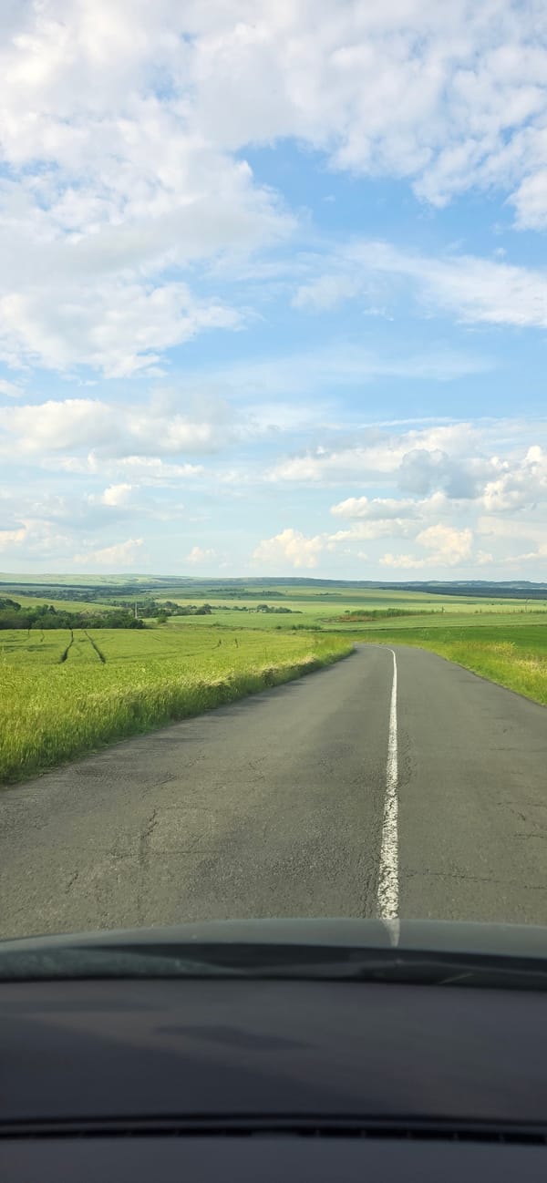 Rural drive through Bulgarian countryside near Ekzarh Antimovo documented