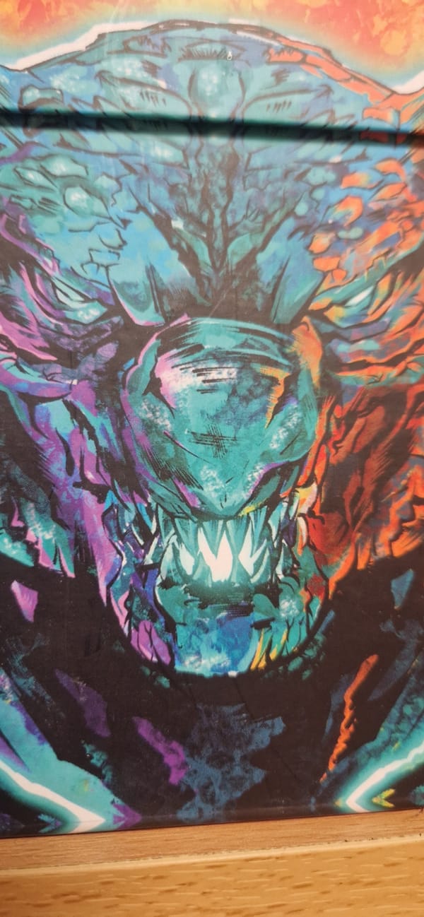 Abstract artwork with vivid colors documented in Ruse, Bulgaria