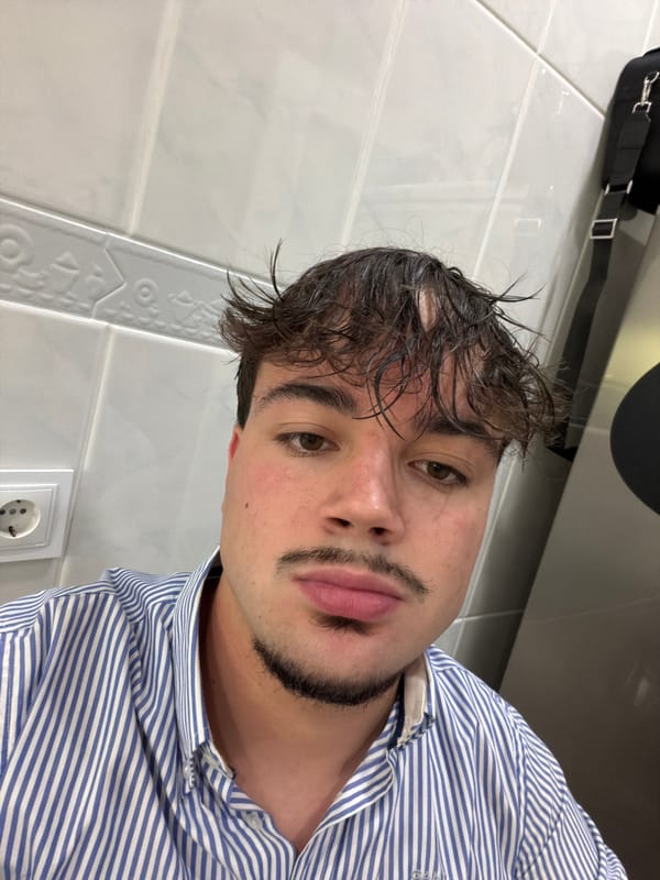 Young man takes selfie in Vila Real, Portugal