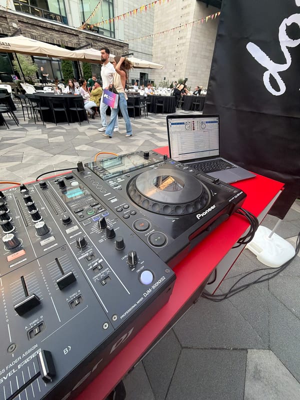 Kazan scenes: outdoor DJ set, IT Park views, hockey game