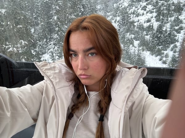 Woman photographed at Whistler ski resort in evening