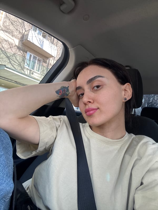 Woman driving through Tbilisi captured in multiple vehicle photos