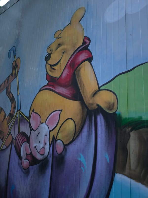Street art and urban scenes documented during afternoon walkabout