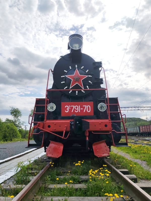 Railway scenes documented at Medvezhyegorsk station, Russia