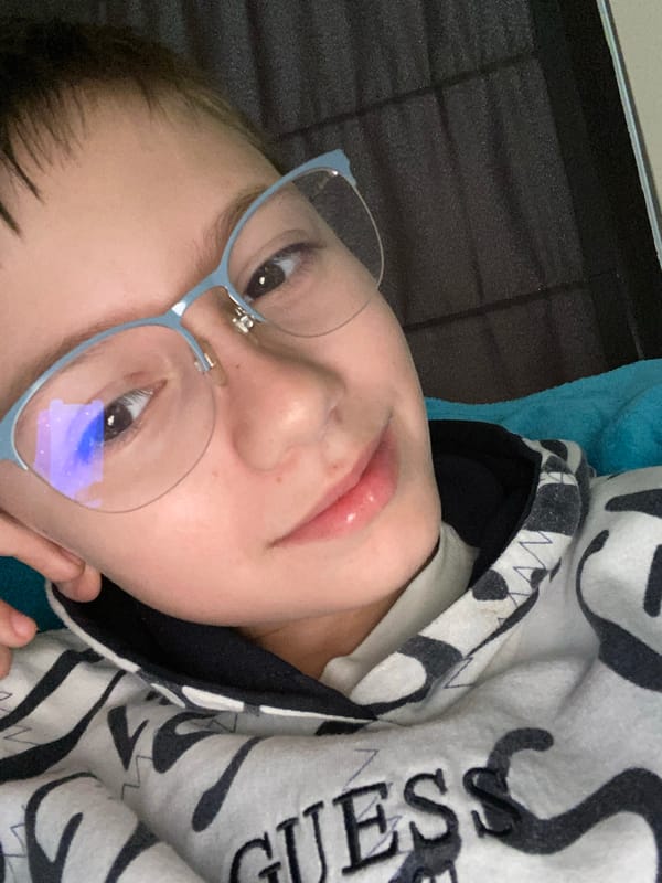 Child in glasses spotted at Burgas playground equipment