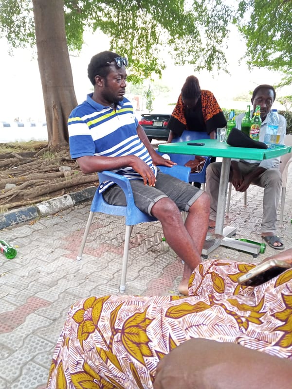 Casual outdoor gathering observed in Lokoja, Nigeria
