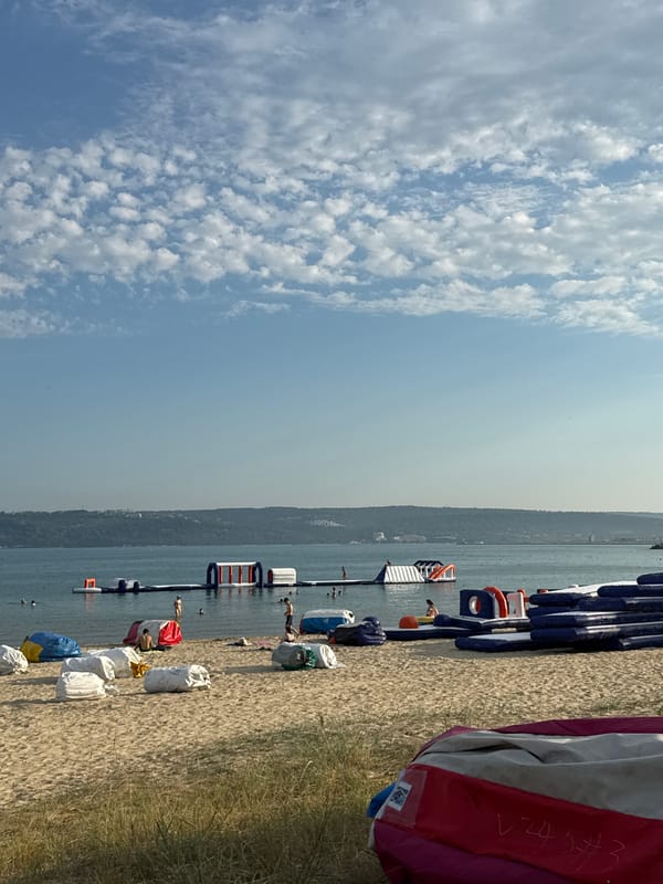 Summer afternoon on Varna's Black Sea beach