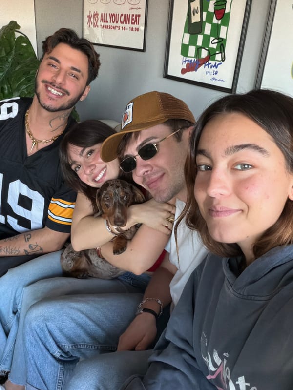 Friends gather for late-night football viewing party in Los Angeles