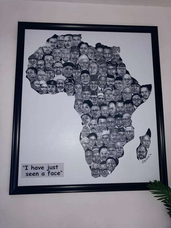 Wall gallery display featuring diverse artwork in Abuja