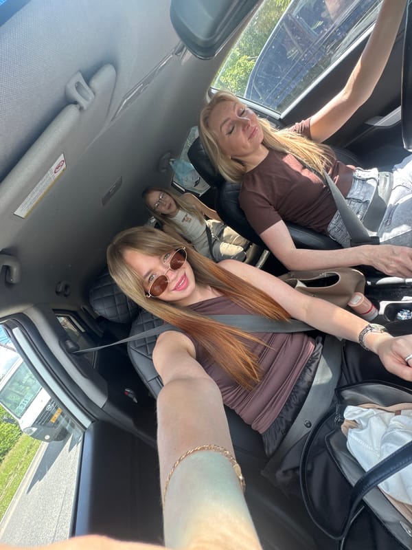 Family car trip documented through Izhevsk streets
