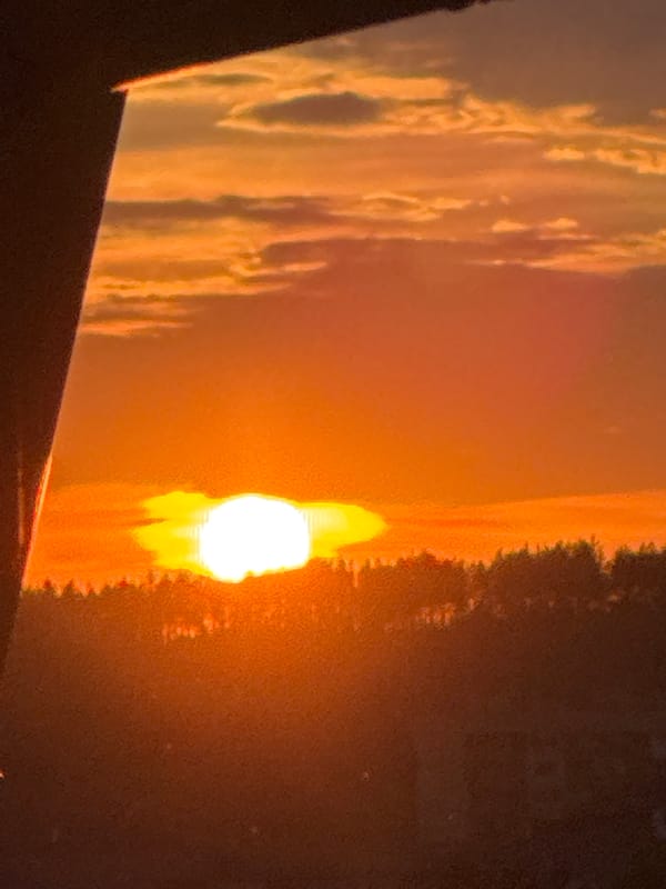 Sunset watched from multiple viewpoints across Pernik, Bulgaria