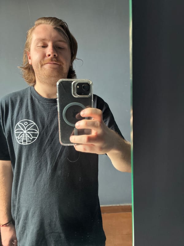 Man Takes Multiple Selfies in Cuautitlán Izcalli Mirror Session