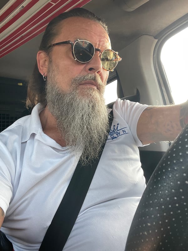 Behind the wheel in Even Yehuda, Israel