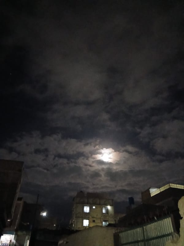 Evening sky scene documented in Quetta, Pakistan