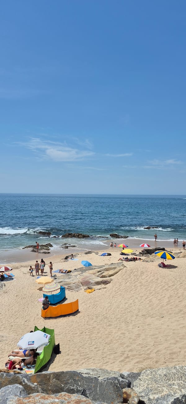 Sunny Saturday afternoon life documented in Vila do Conde, Portugal
