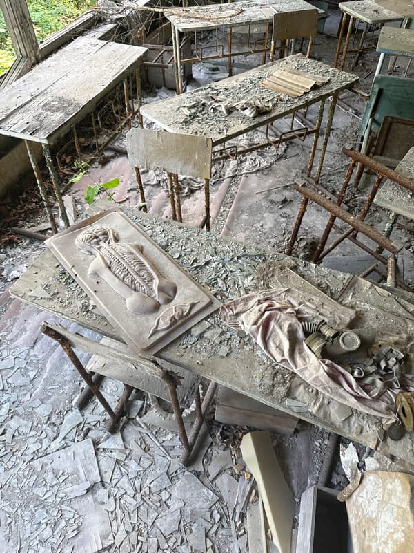 Inside Prypiat's abandoned classrooms, four decades after evacuation